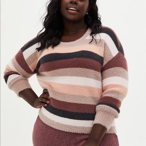 Striped Torrid Fuzzy Sweater